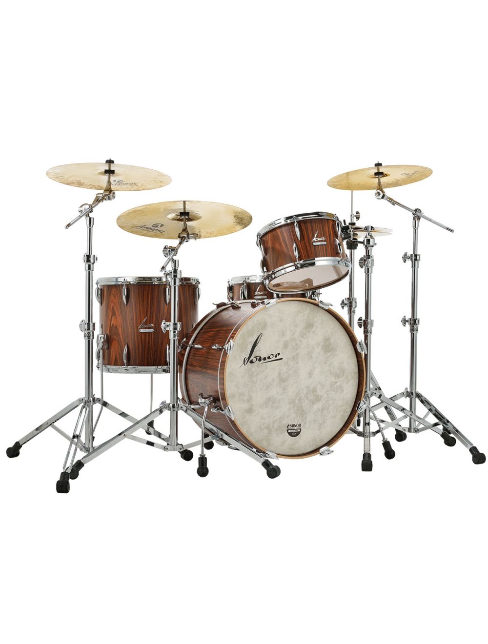 Sonor Vintage Series 3-pc Shell Pack w/ 22" Kick - Rosewood Semi-Gloss