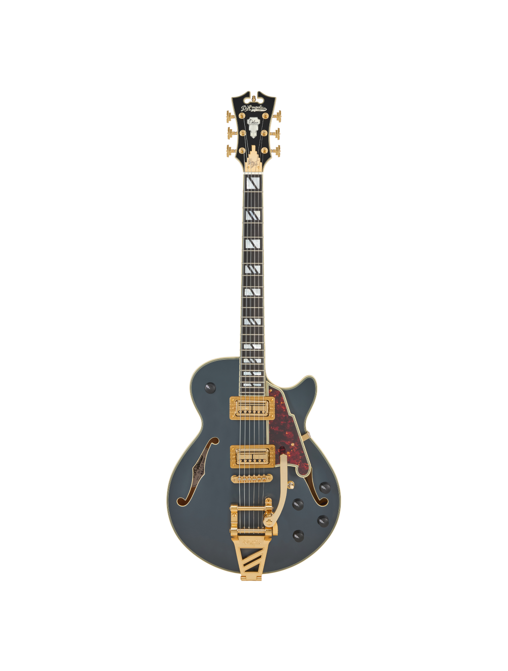 D'Angelico Deluxe Bobby Weir SS Semi-Hollow Guitar - Matte Stone