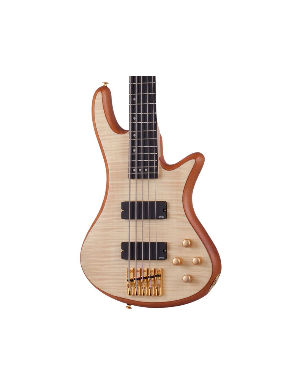 Schecter Stiletto Custom-5 5-String Bass Guitar - Natural Satin