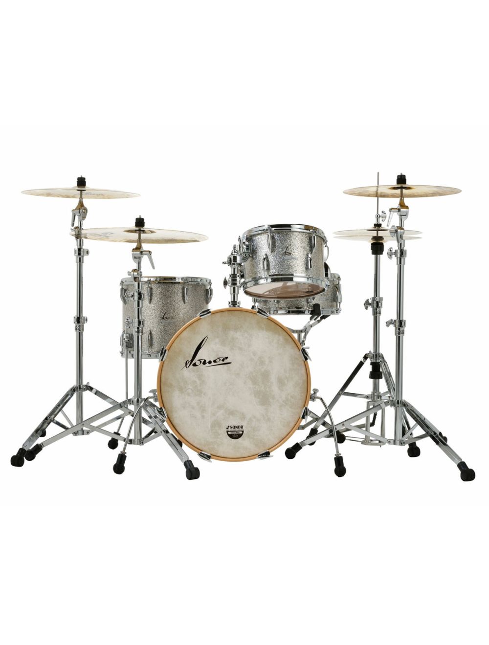 Sonor Vintage Series 3-pc Shell Pack w/ 20" Kick - Vintage Silver Glitter