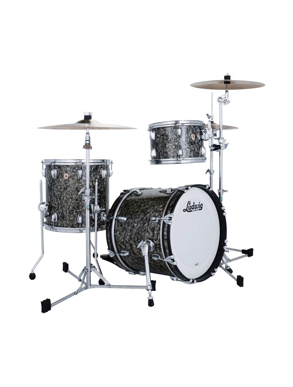 Ludwig Classic Maple Jazzette 3-Piece Drum Kit w/ 18" Kick - Moss Green