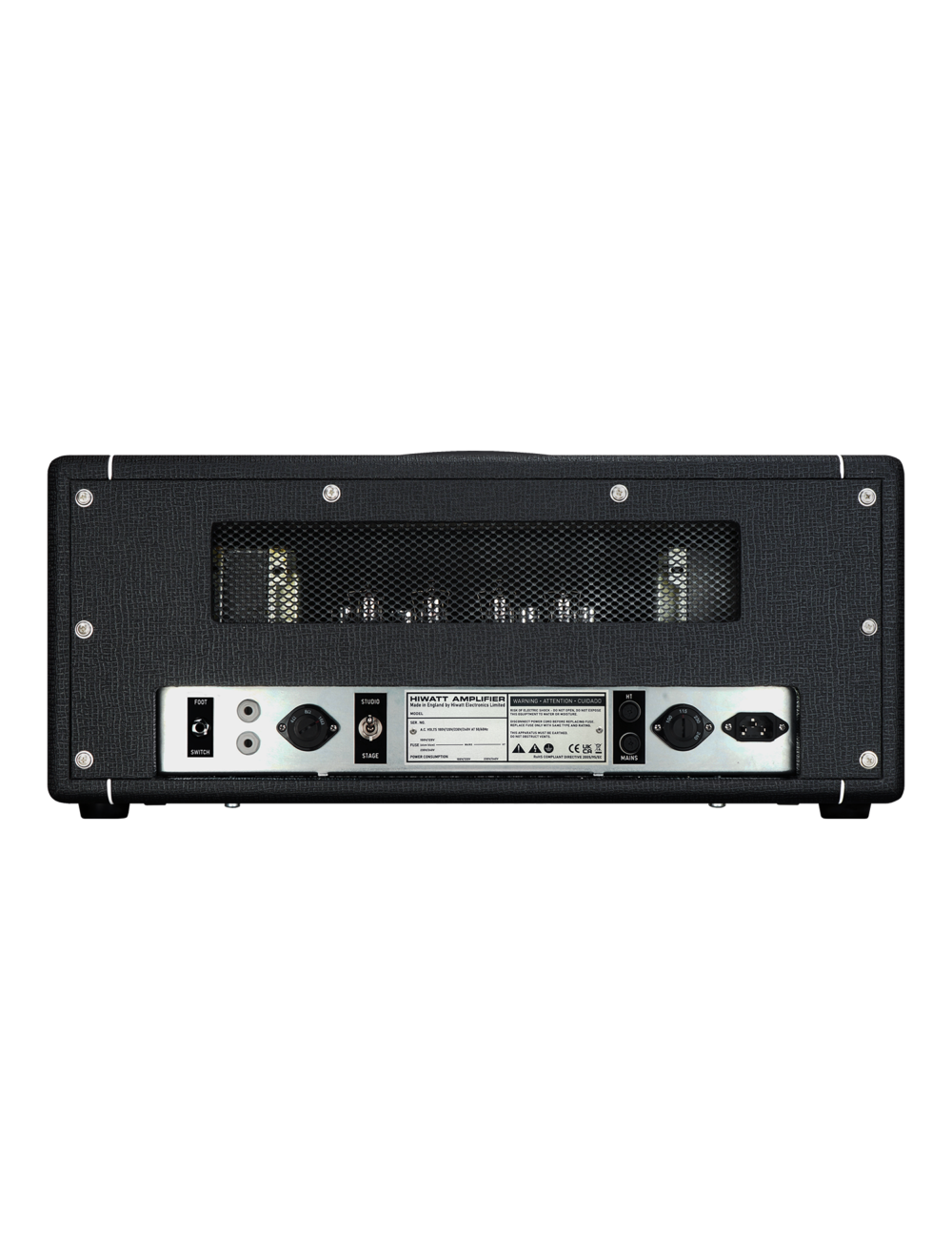 Hiwatt Custom Shop Studio/Stage Handwired 20/40W Guitar Amplifier Head - Black