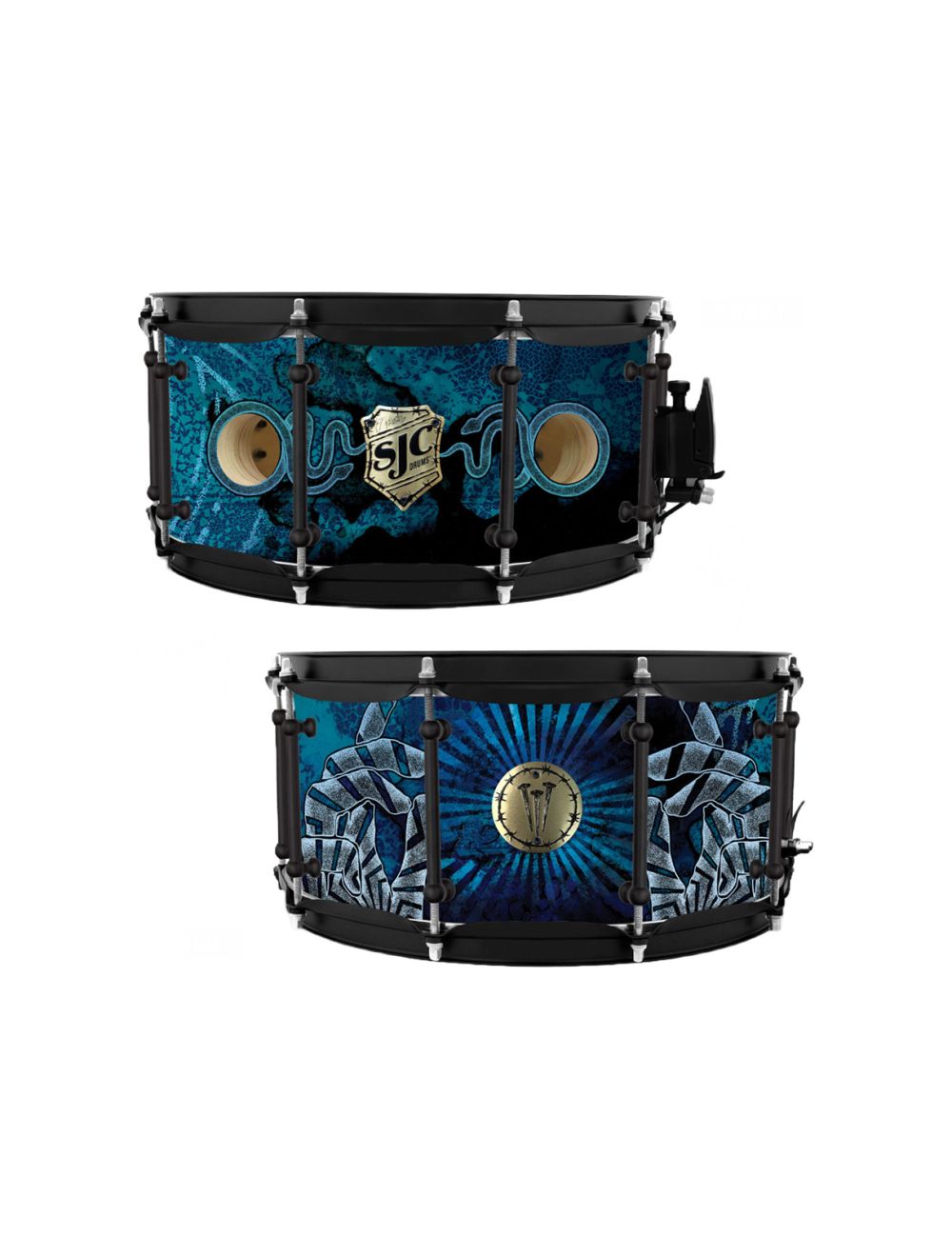 SJC Custom Drums Jay Weinberg Sig. 6.5 x14 Snare Drum Arctic Wrap
