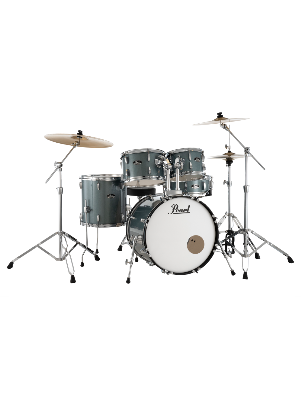Pearl Roadshow 5-Piece Complete Drum Set w/20"x16" Kick & Cymbals - Charcoal