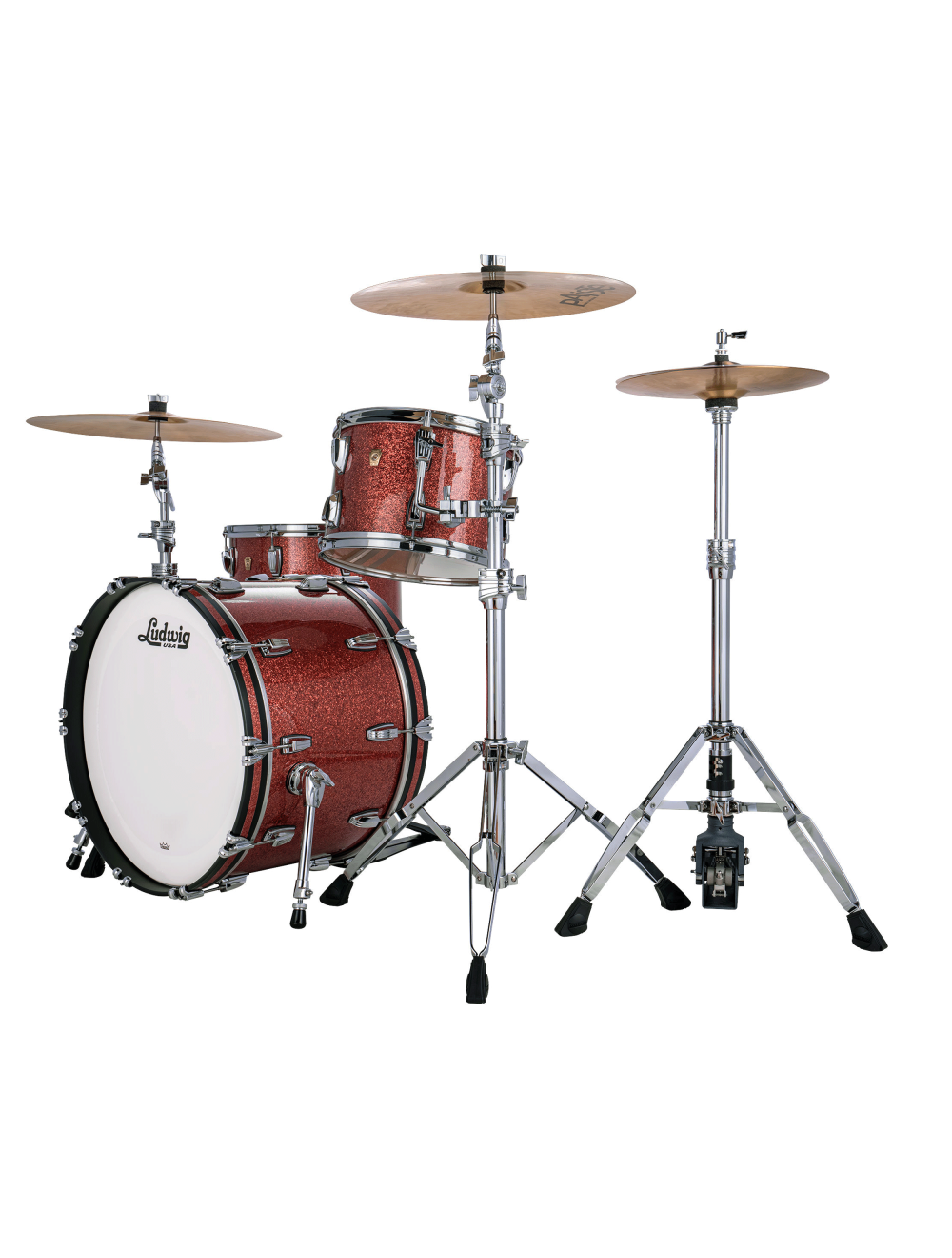 Ludwig Classic Maple Fab 3-pc Shell Pack w/22" Kick - Hybrid Copper Sparkle