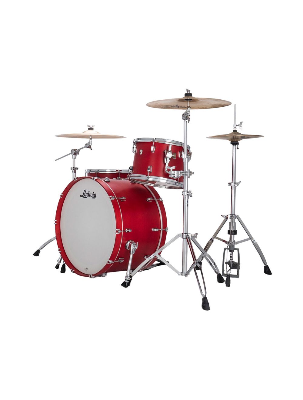 Ludwig Neusonic Pro Beat 3-pc Shell Pack w/ 24" Kick - Diablo Red Stain