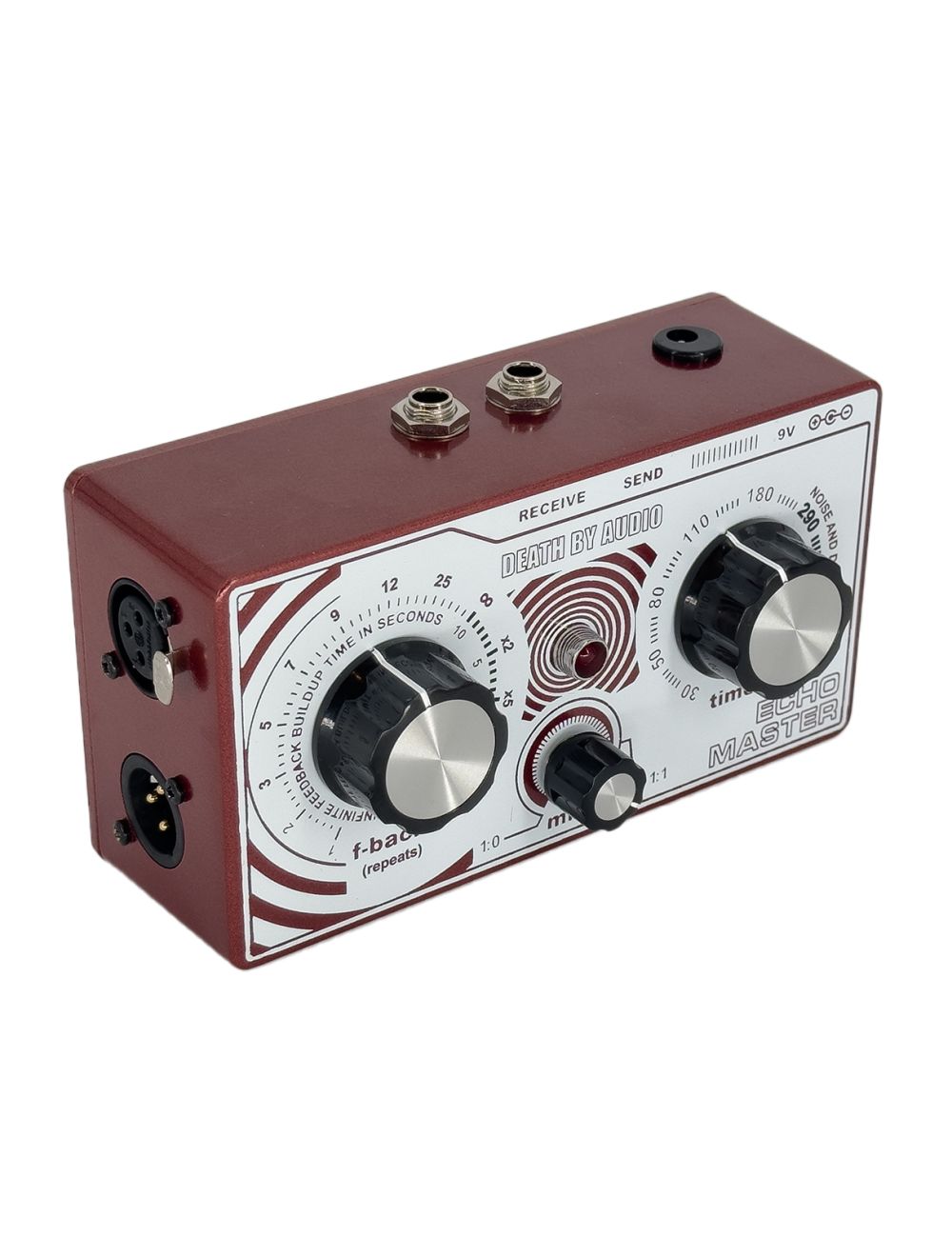 Death By Audio Echo Master Vocal Delay/Preamp - Ltd Ed Burgundy Flare - Open Box