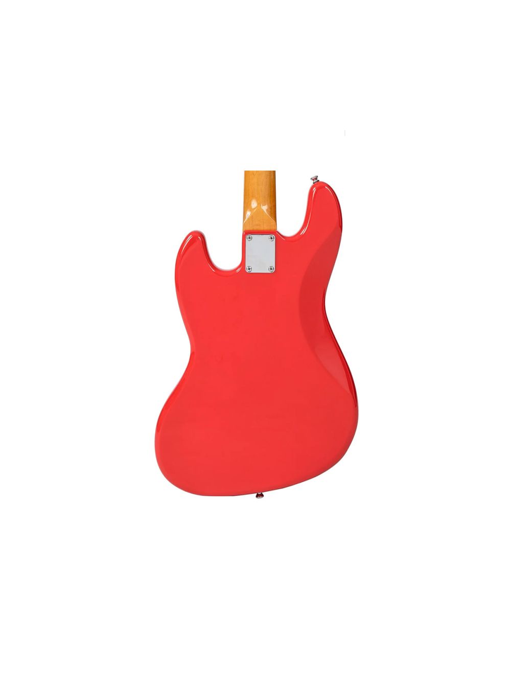 Vintage Icon Series VJ74 Bass w/Matching Headstock - Firenza Red