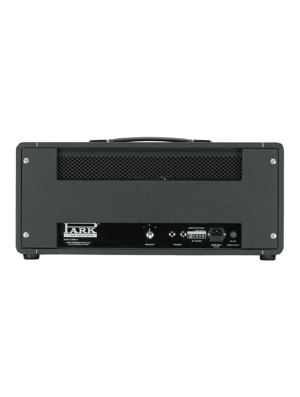 Park Custom P50 Classic 1966 Black Flag Plexi Handwired Head - Black - Open Box