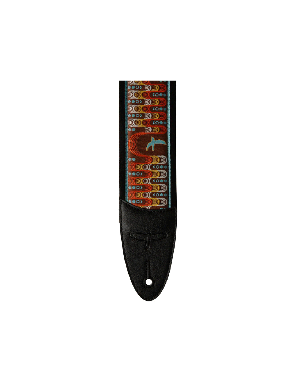 PRS 2.4" Padded Guitar Strap w/Custom Jacquard Birds Wavelength - Orange