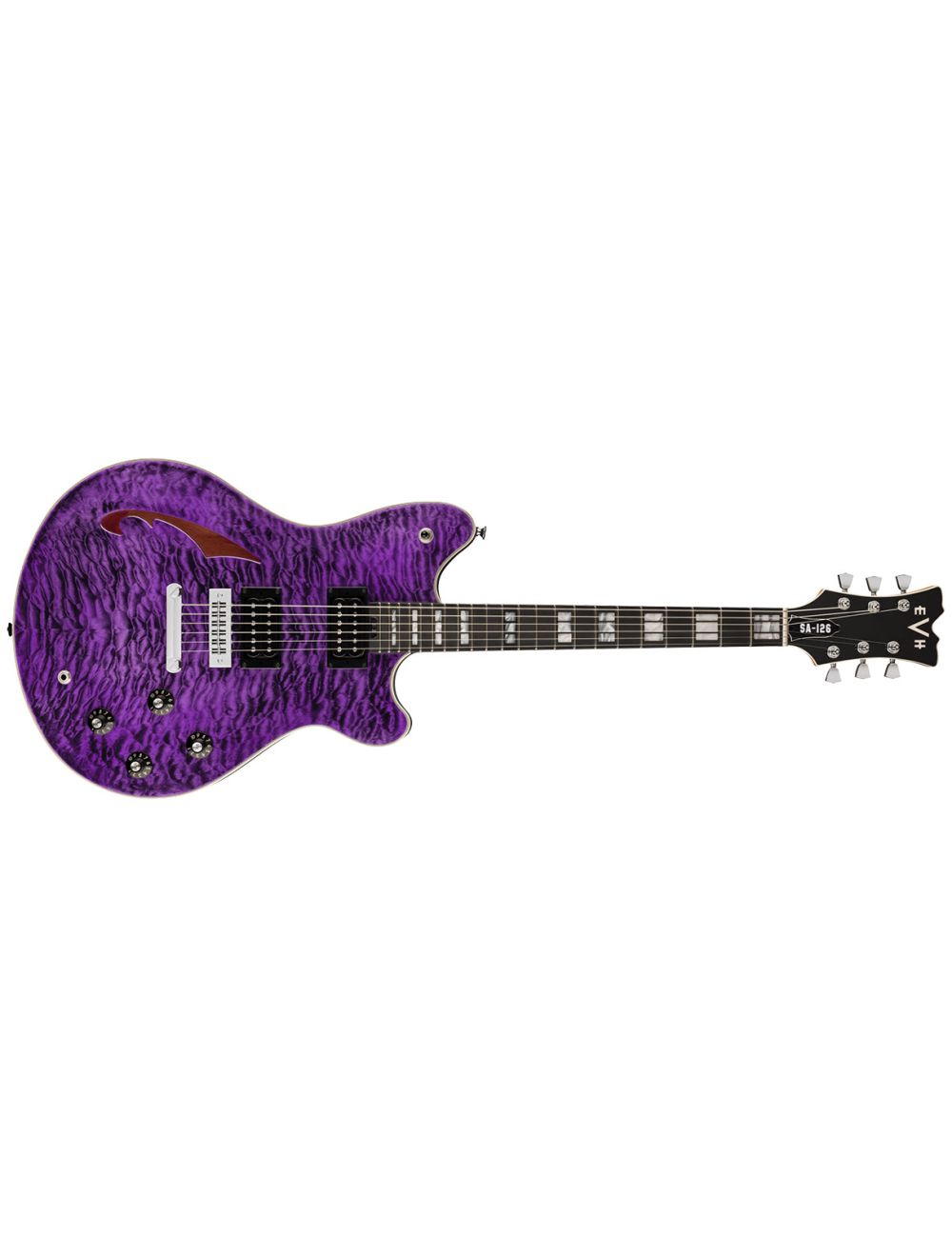 Used EVH SA-126 Special QM Semi-Hollow Guitar - Trans Purple