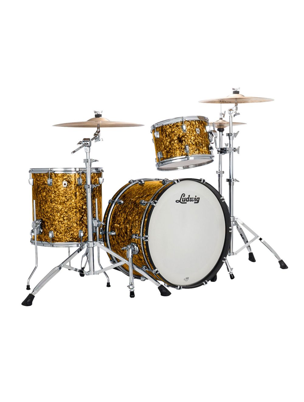Ludwig Neusonic Fab 3-pc Shell Pack w/ 22" Kick - Butterscotch Pearl
