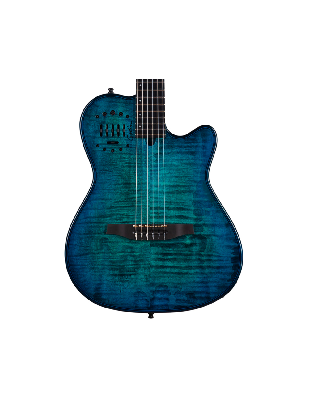 Godin Multiac Nylon Oceanburst Ltd A/E Nylon String Guitar - Blue