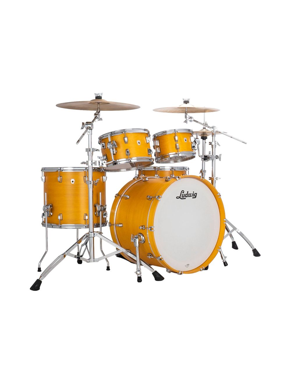 Ludwig Neusonic Rapid Mod 4-pc Shell Pack w/ 22" Kick - Golden Slumbers Stain