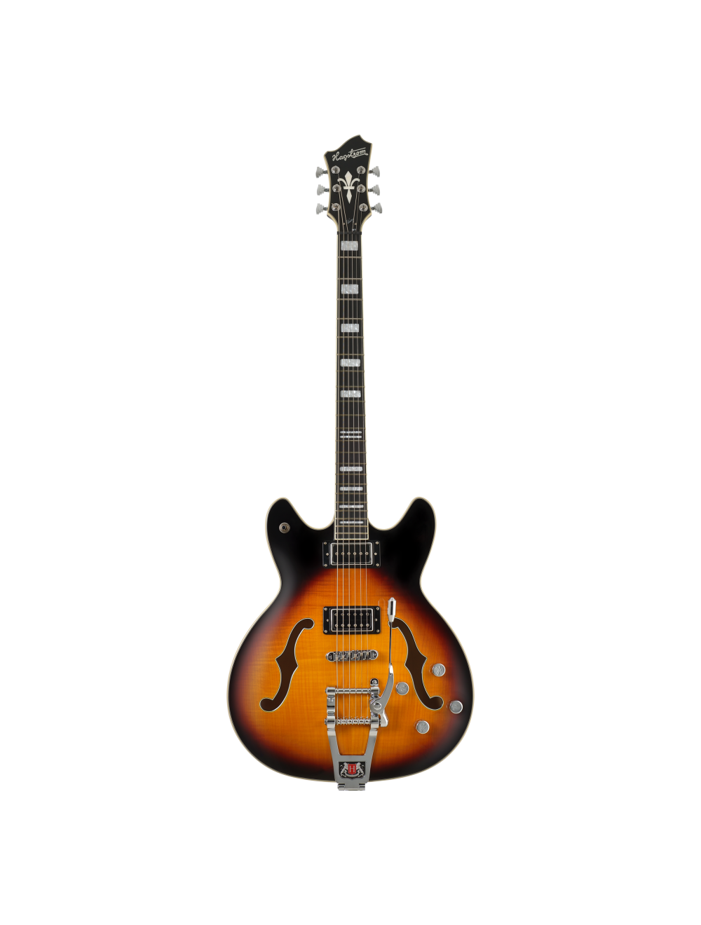 Hagstrom Tremar Viking Baritone DLX Semi-Hollow Guitar - Tobacco Sunburst