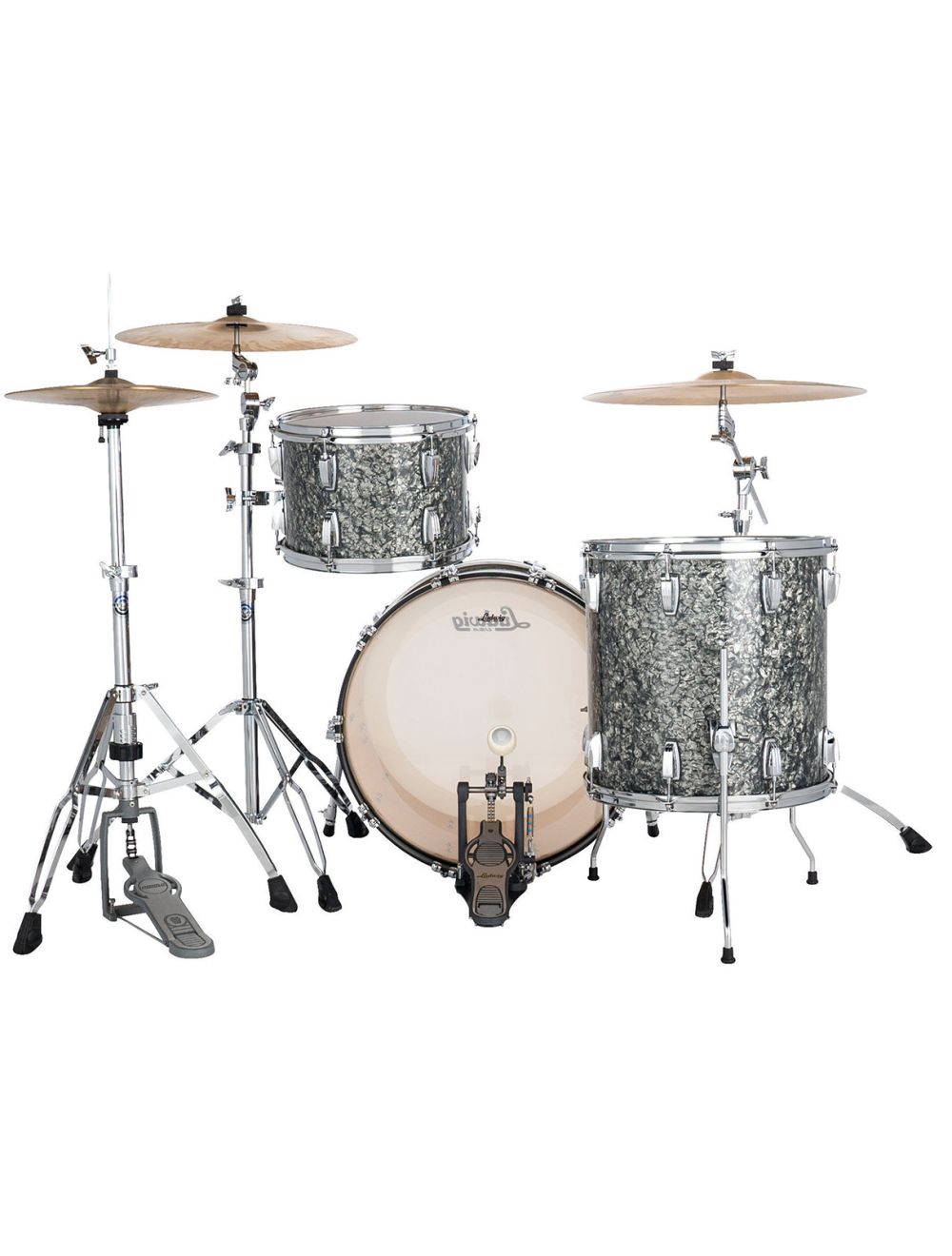 Ludwig Classic Maple Fab 3pc Shell Pack w/22" Kick - Black Pearl