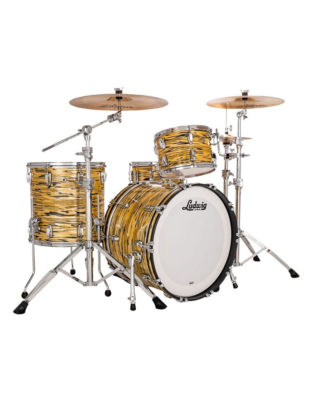 Ludwig Classic Oak Fab 3-pc Shell Pack w/ 22" Kick - Lemon Oyster