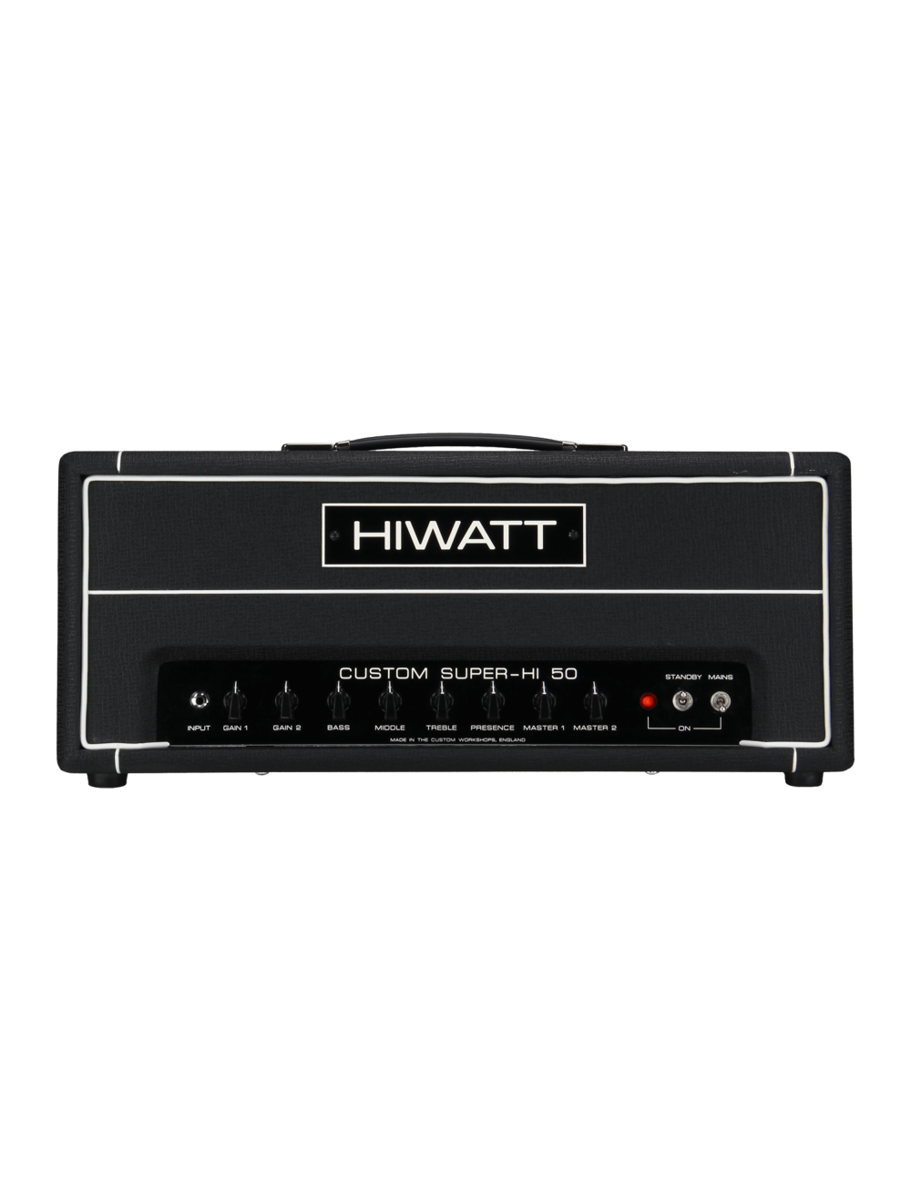 Hiwatt Custom Shop Super-HI 50 Handwired 50W Hi-Gain Tube Amplifier Head - Black
