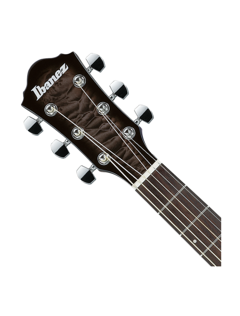 Used Ibanez AEWC16QA A/E Guitar - Transparent Black Sunburst High Gloss