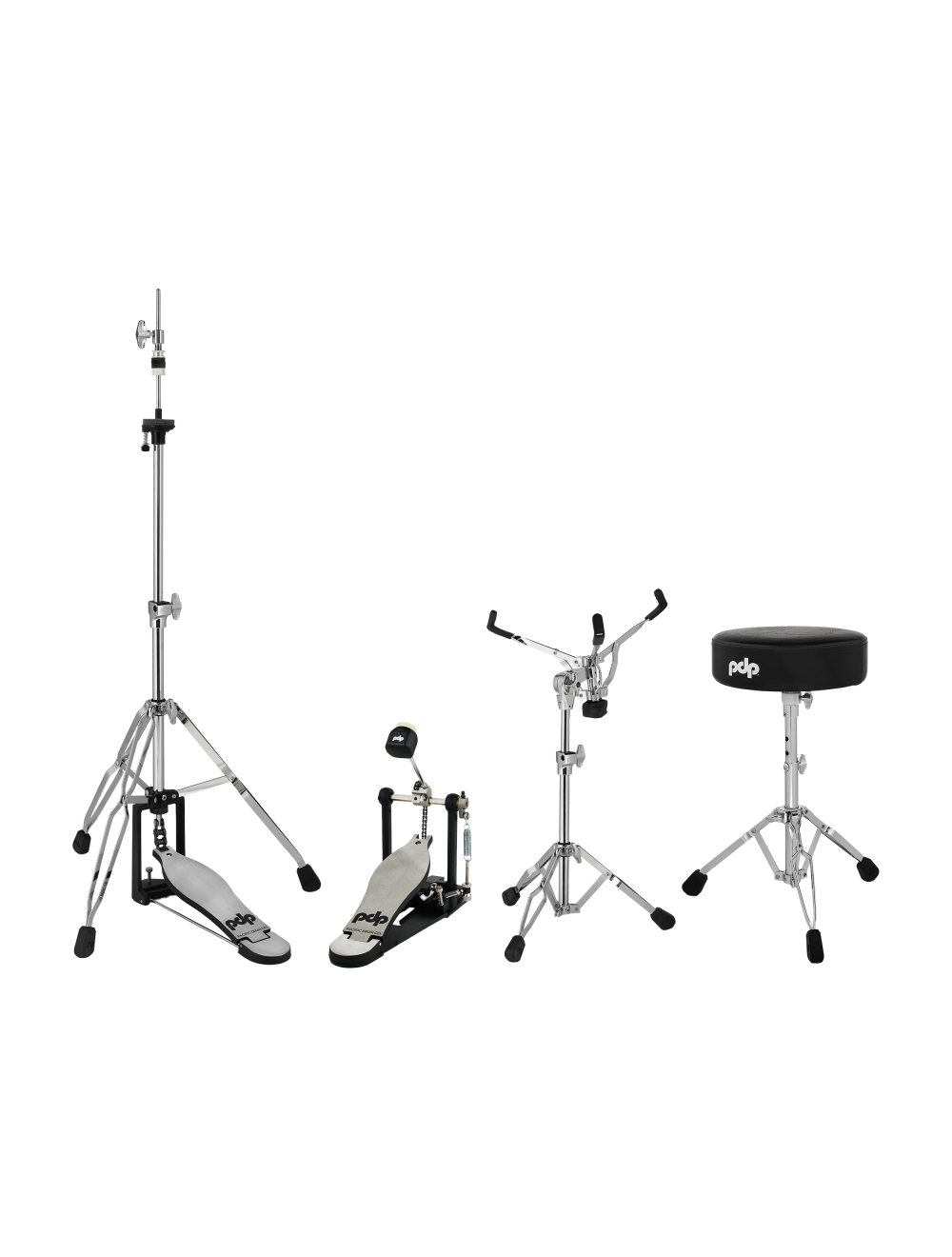 PDP 700 Series 4-Pc Hardware Pack - Single Pedal/Throne/Hi-Hat Stand/Snare Stand