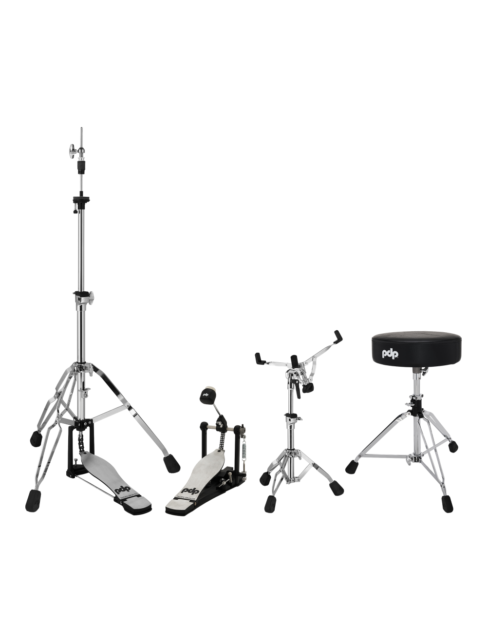 PDP 800 Series 4-Pc Hardware Pack - Single Pedal/Throne/Hi-Hat Stand/Snare Stand