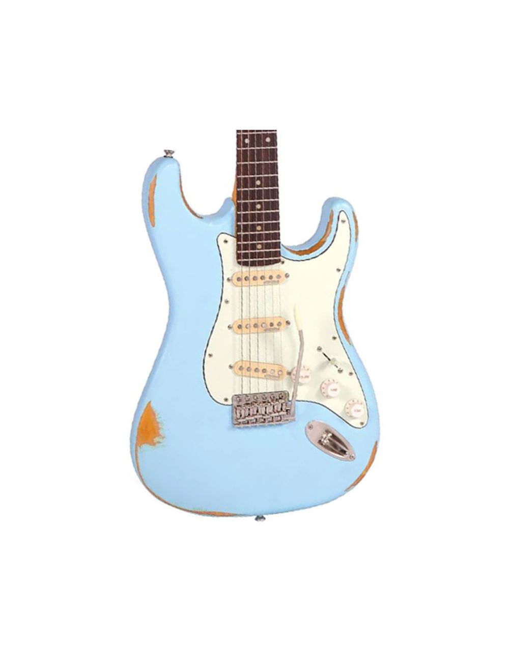 Vintage Icon Series V6 Distressed SSS - Laguna Blue