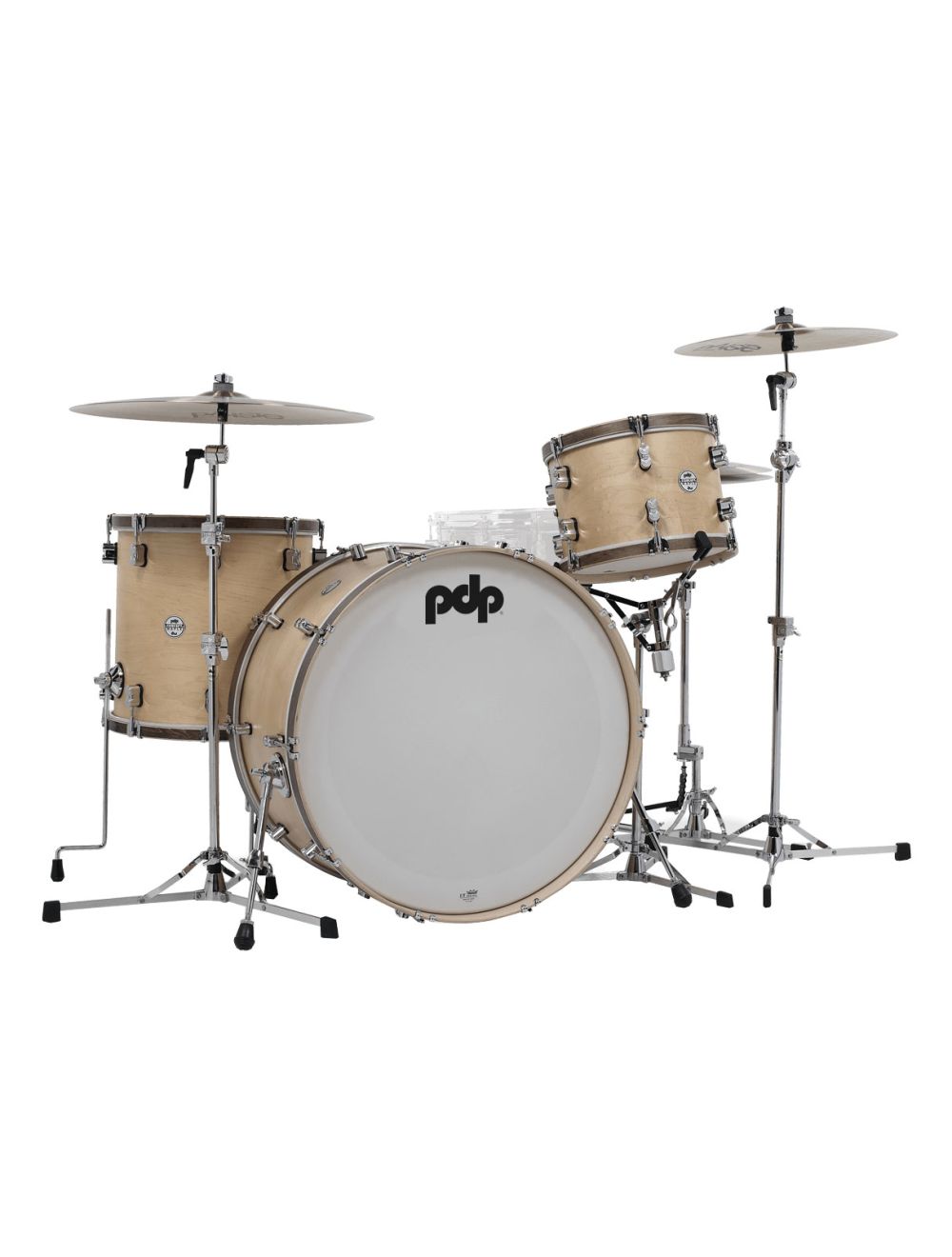 PDP Concept Classic Series 3-Piece Maple Shell Pack - Natural with Walnut Hoops