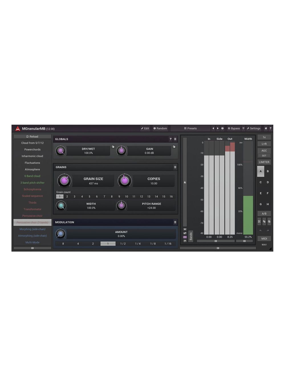 Melda MGranularMB Create New Sounds from Audio Material