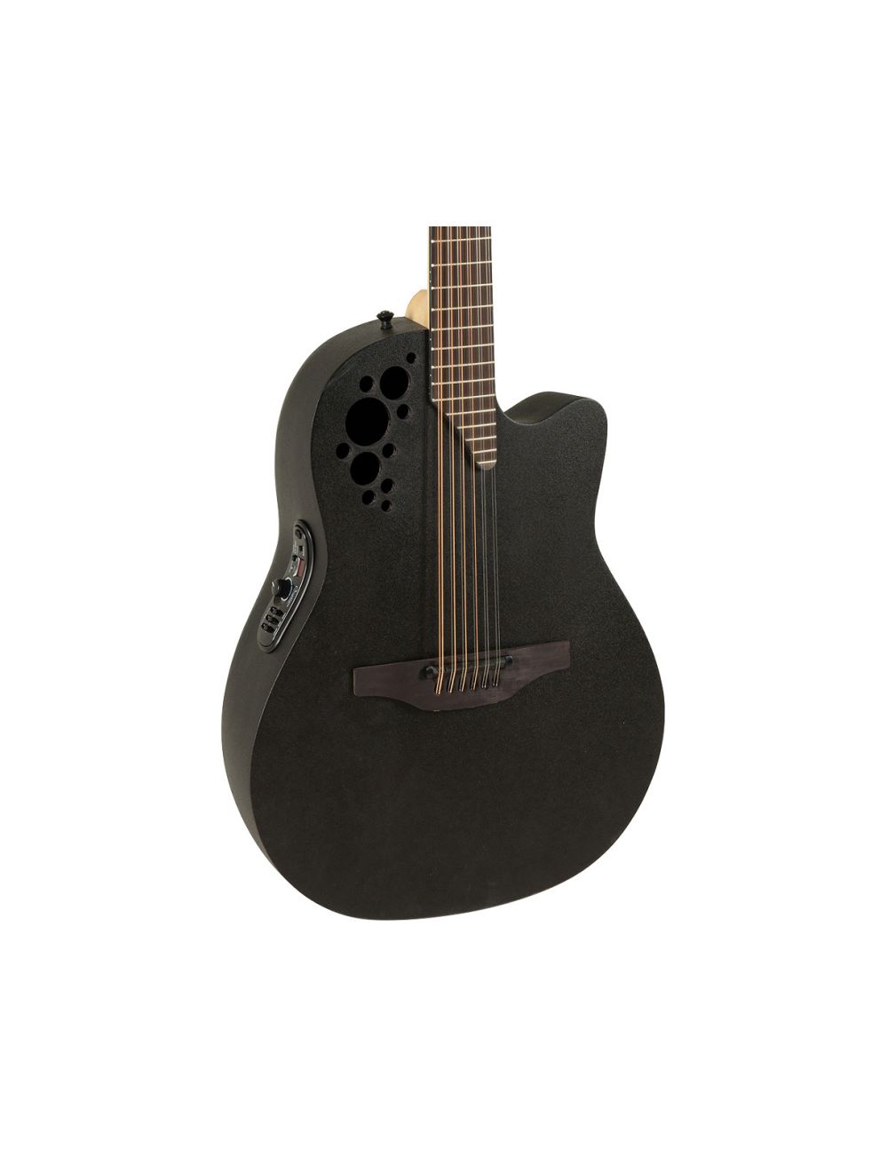 Ovation Pro Series Elite TX 2058TX-5 12-String A/E Guitar - Black Textured