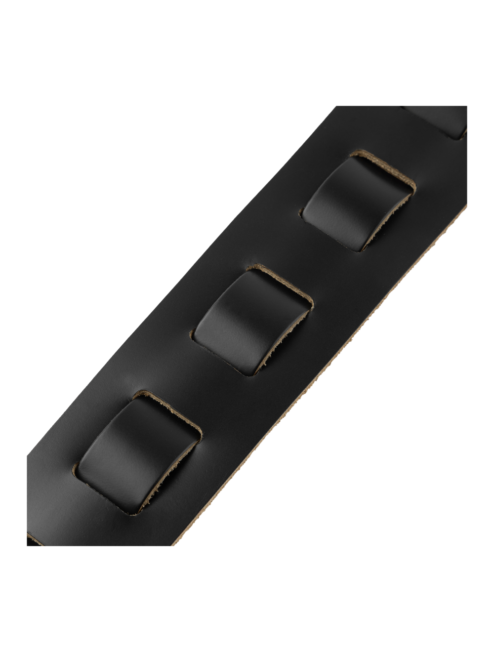 Levy's Amped Leather Series Acoustic Leather Guitar Strap - Black