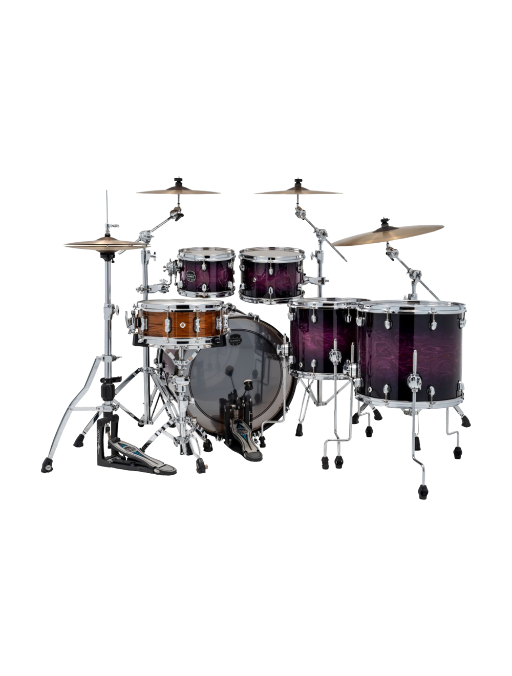 Mapex Saturn VI Studioease 5-Piece Shell Pack w/22" Kick - Royal Purple Burst