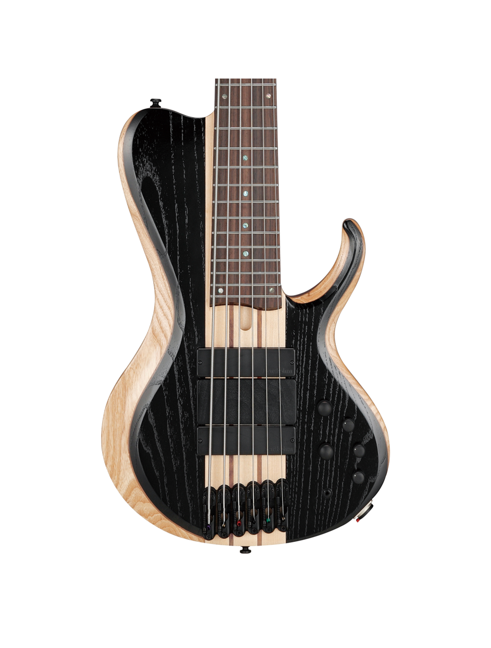 Used Ibanez BTB866SCWKL BTB Bass Workshop 6-String Bass - Weathered Black