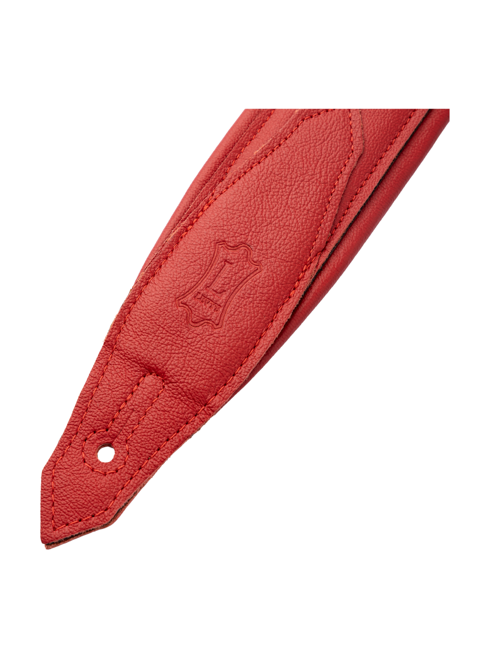 Levy's Rebel Leathers Series Leather Guitar Strap - Vibrant Red w/Red Studs