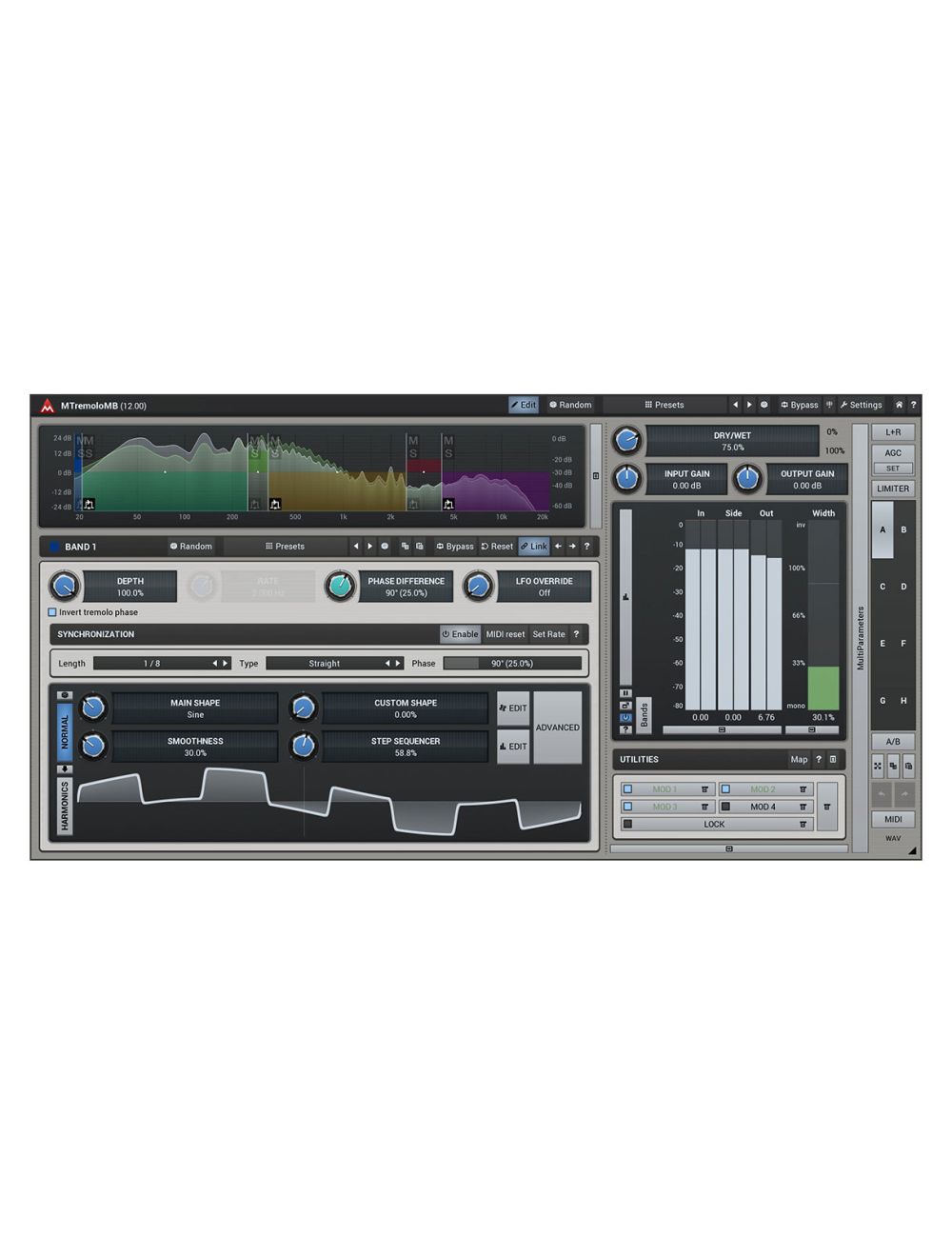 Melda MTremoloMB 6 Bands with Custom Shape