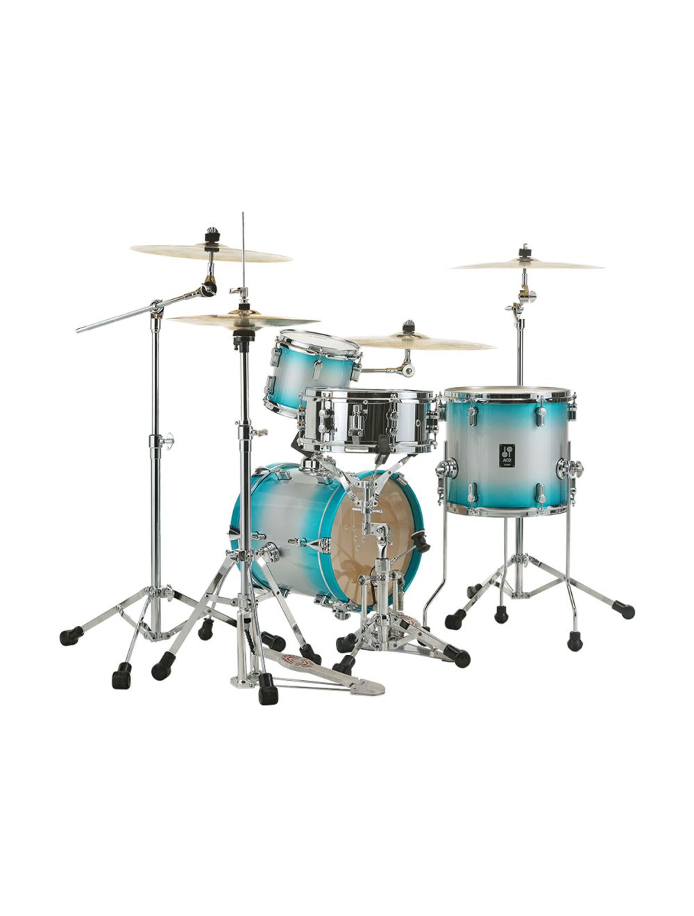 Sonor AQ2 Maple Martini 4-pc Shell Pack w/ 14" Kick - Aqua Silver Burst - Open Box