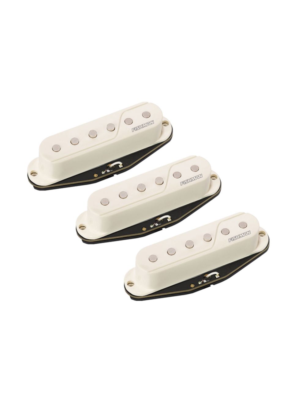 Fishman Fluence Loaded Pickguard 3 Single Coil Pickups Strat White PRF-STR-WPG