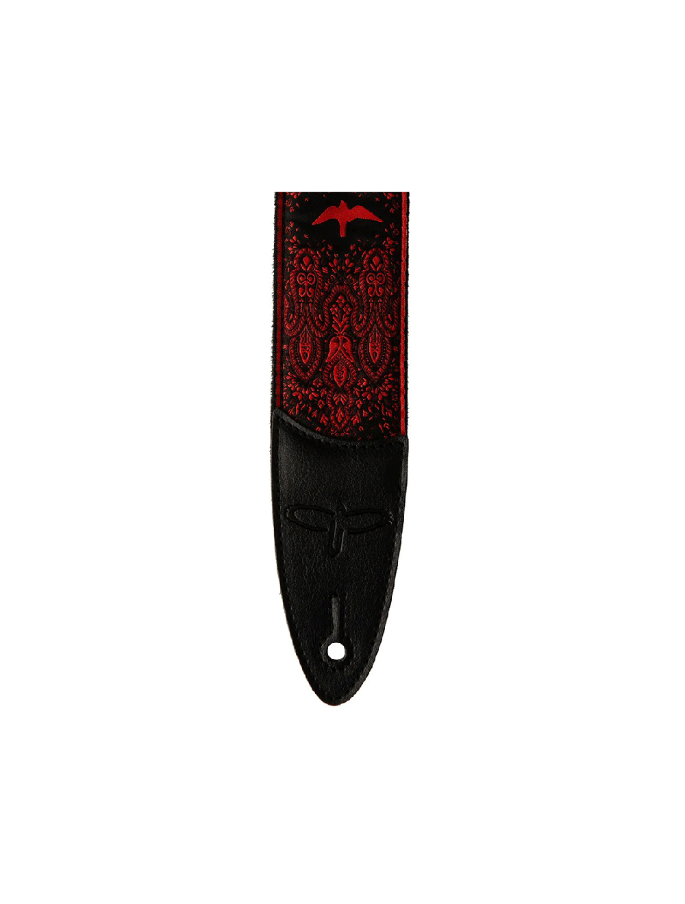 PRS 2" Guitar Strap w/Custom Jacquard Birds Fleur - Red