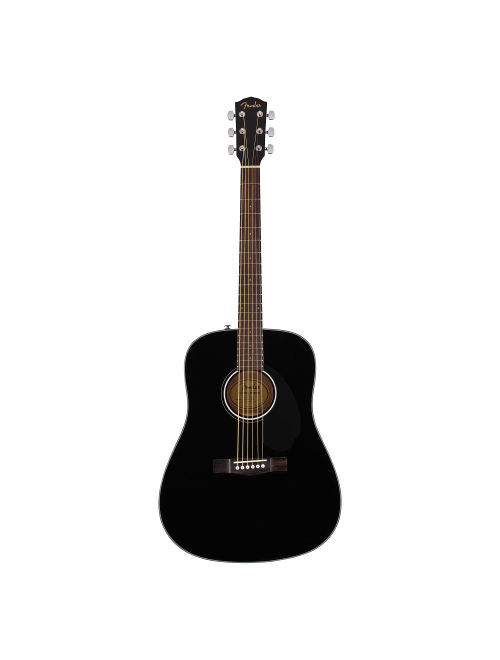 Fender CD-60S Dreadnought Acoustic Guitar - Black w/ Walnut FB