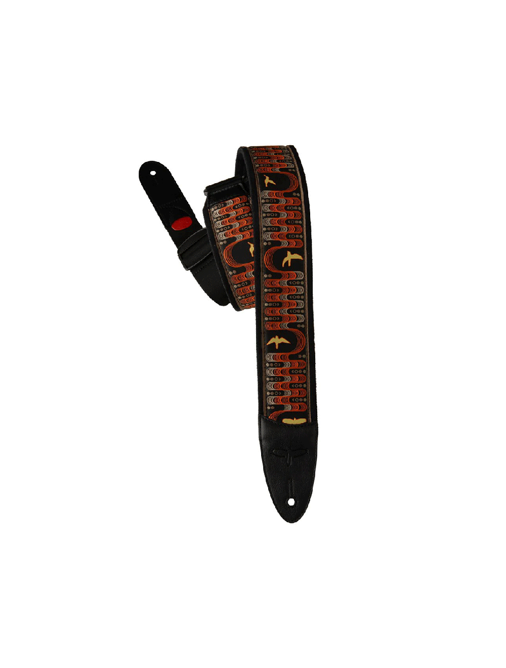 PRS 2.4" Padded Guitar Strap w/Custom Jacquard Birds Wavelength - Red