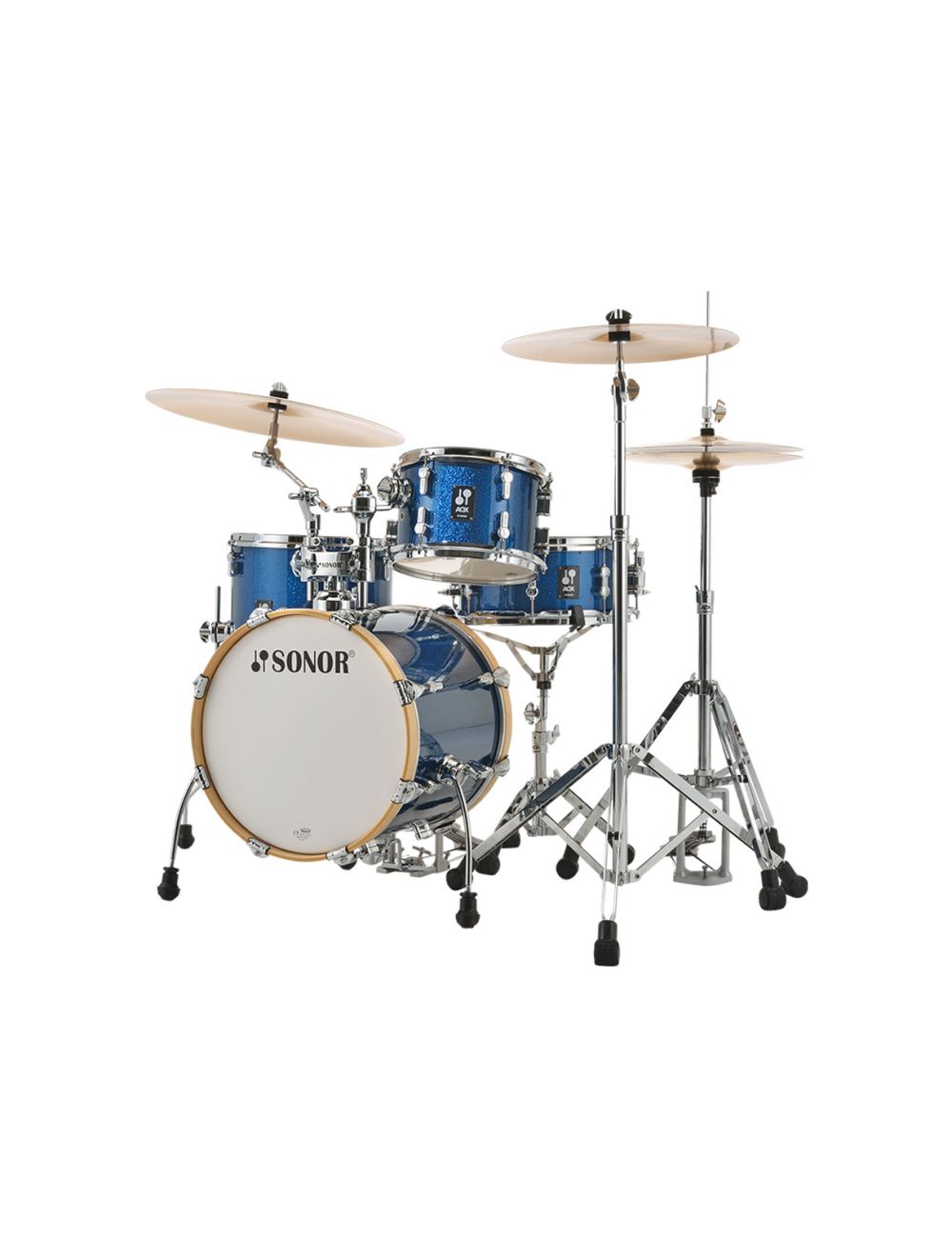 Sonor AQX Jungle 4-pc Shell Pack w/ 16" Kick - Blue Ocean Sparkle