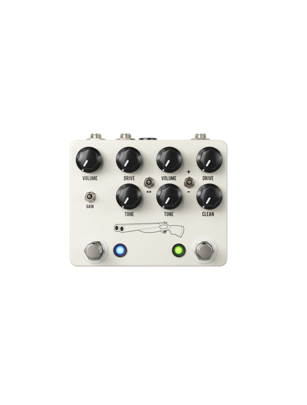 JHS Double Barrel V4 2-in-1 Dual Overdrive Guitar Pedal + Gator 9V Power Supply Pack