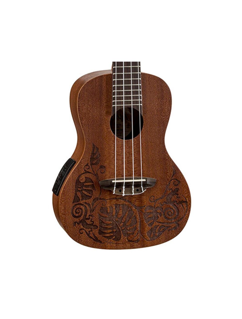 Luna Uke Lizard Mahogany Concert w/Preamp UKEMOEL
