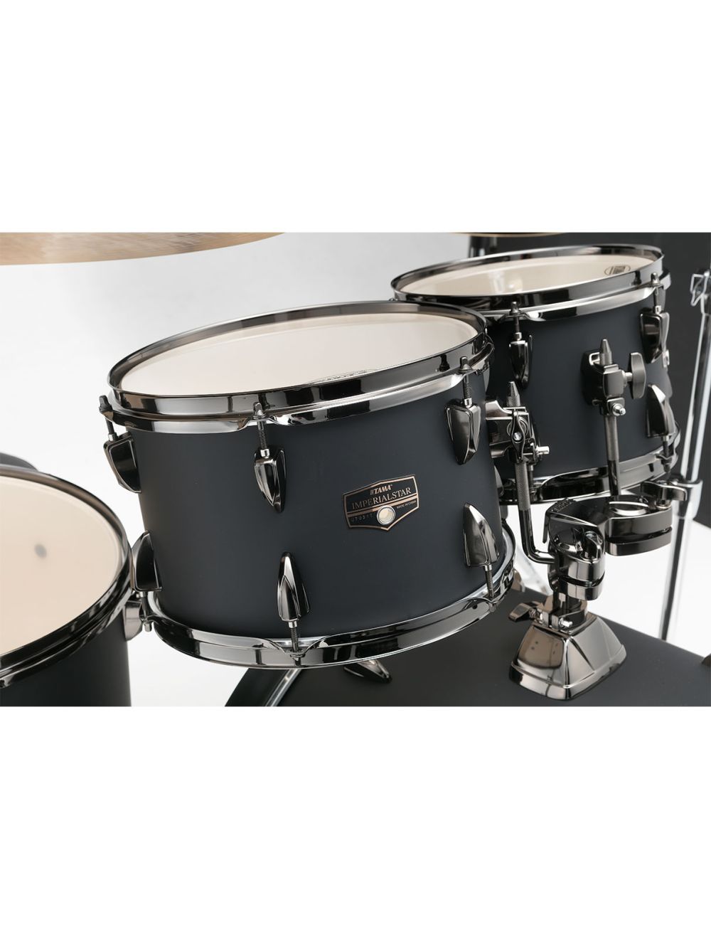 Tama Imperialstar 5pc Complete Drum Kit w/ 22" Kick Drum - Blacked Out Black