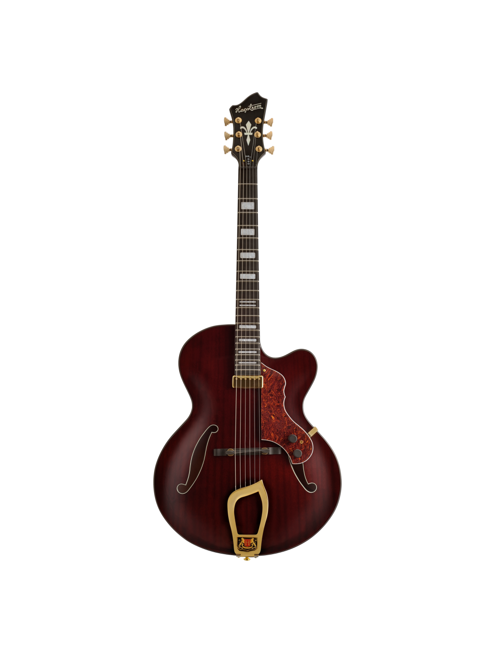 Hagstrom HL 550 Single Cut Hollow Electric Guitar - Natural Mahogany Gloss