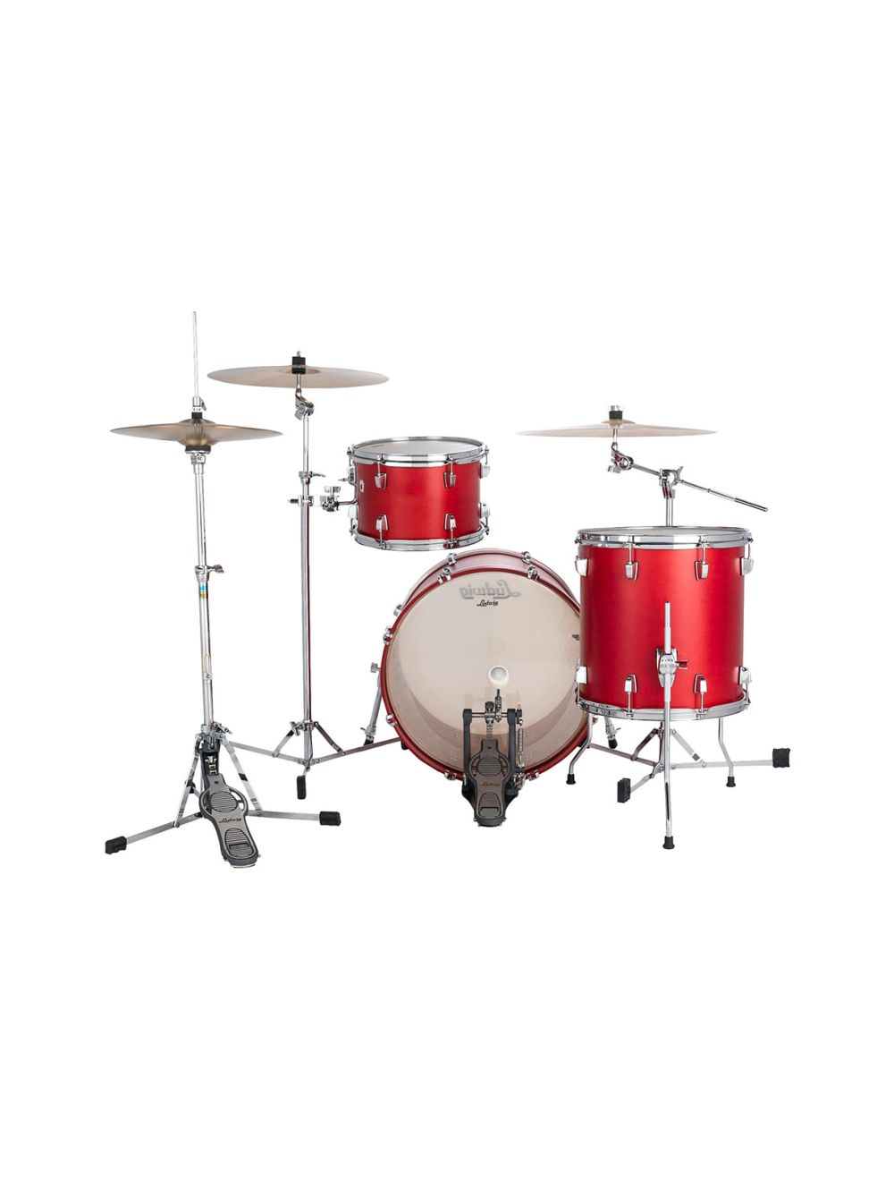 Ludwig Neusonic Downbeat 3-pc Shell Pack w/ 20" Kick - Diablo Red Stain