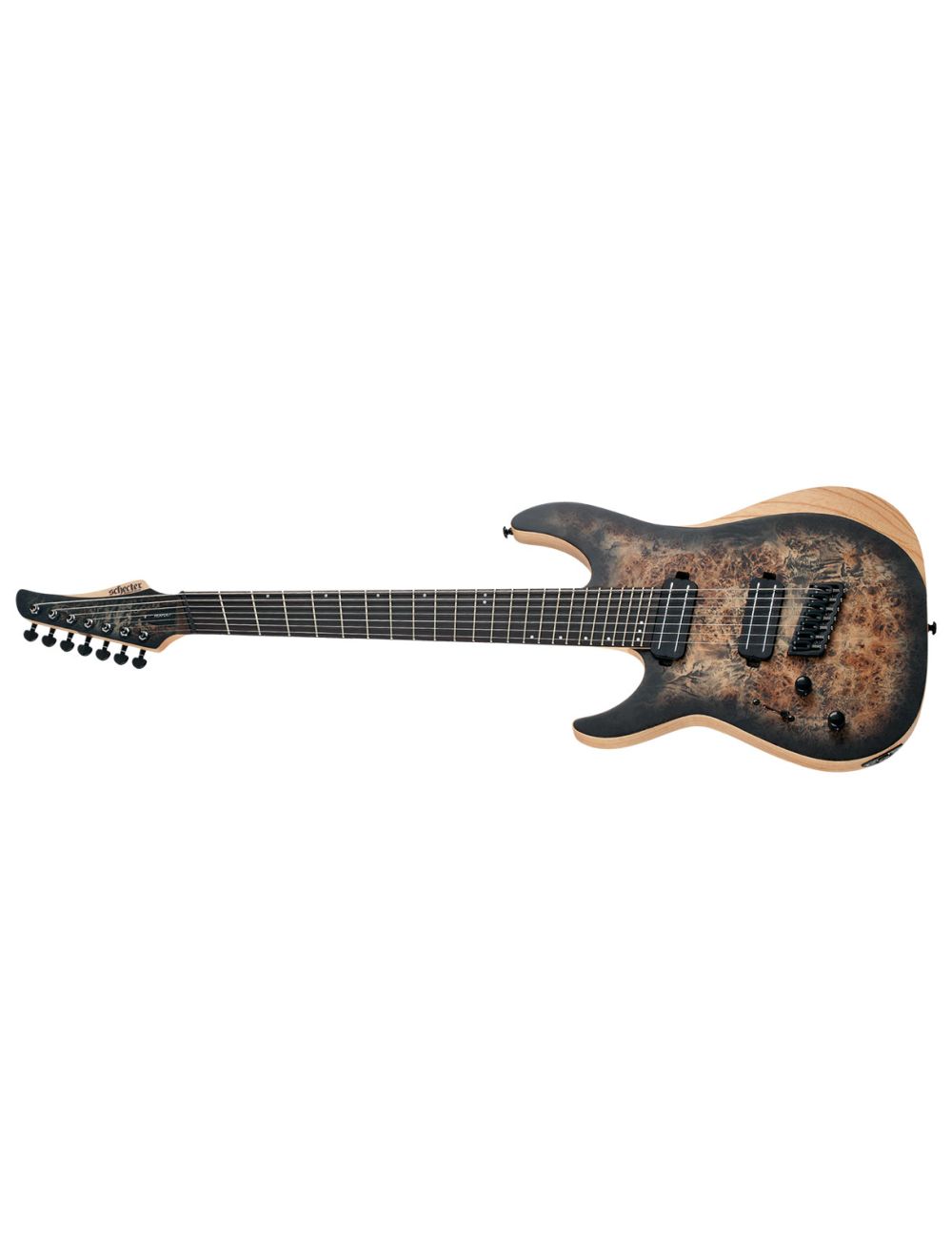 Schecter Reaper-7 Multiscale Left Handed - Satin Charcoal Burst