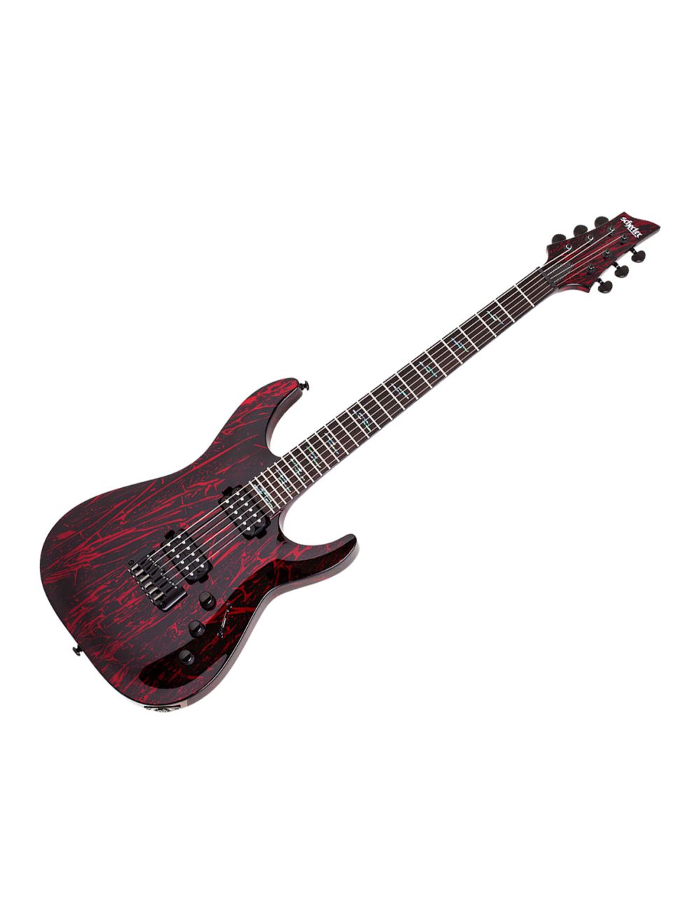 Schecter C 1 Silver Mountain Blood Moon