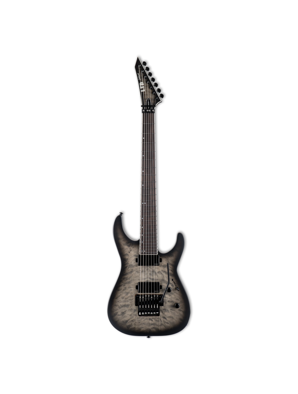 ESP LTD M-1007BQM 7-String Guitar -Charcoal Burst Satin