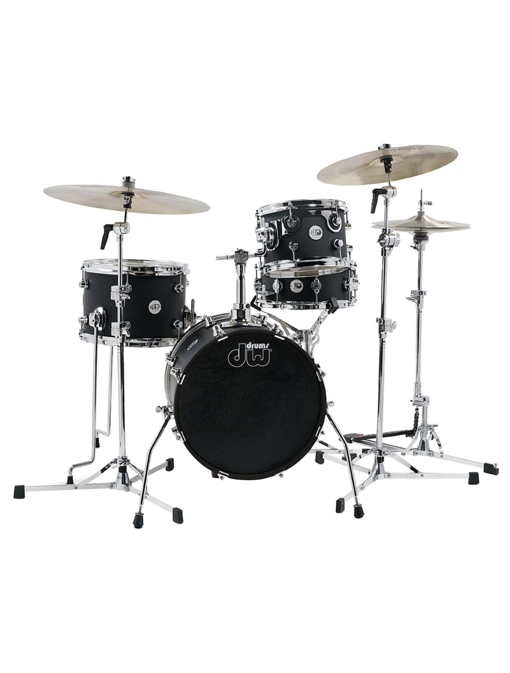 Open Box DW Design Mini Pro 4-Piece Drum Kit w/16" Kick - Black Satin