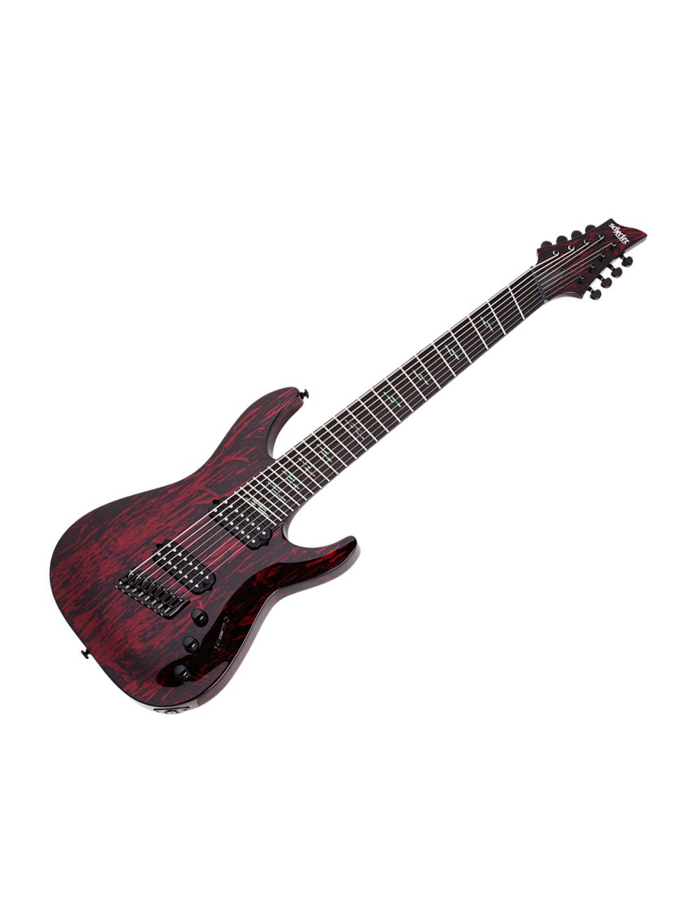 Schecter C 8 Multiscale Silver Mountain Blood Moon